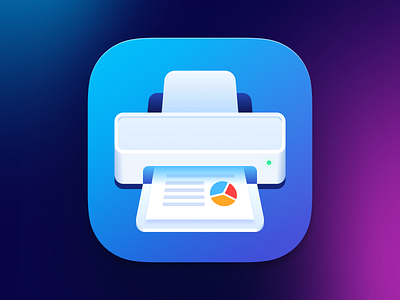 Printer X — Application Icon 3d application icon illustration logo ui ux design
