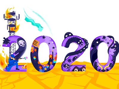 2020 is the Worst Year Ever. Terrible year 2020 affinitydesigner blacklivesmatter covid crisis global warming illustration ipad procreate socialproblem