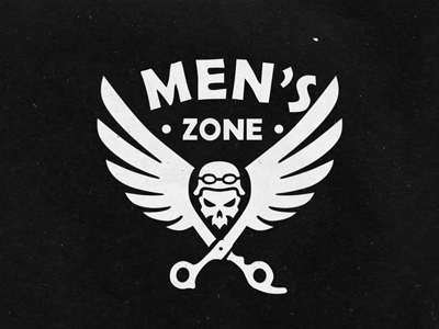 barbershop logo animation after effect animation barbershop fly logo men motion scissors scull wings zone