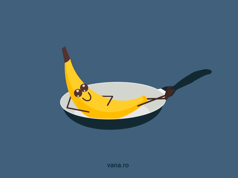 Episode 13 - Ma doare la banana 2d after effects animation banana character design food gif romania