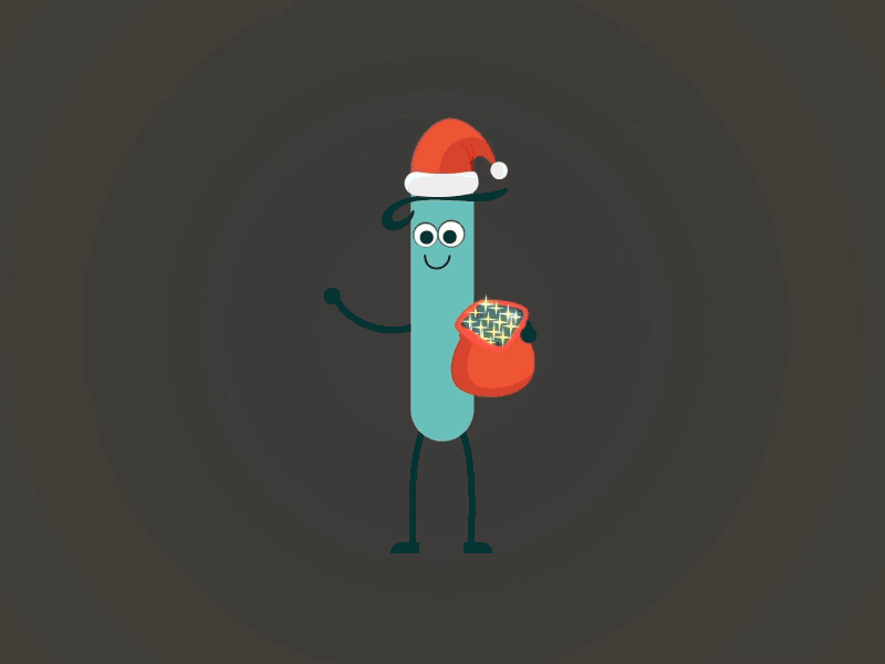 Happy new year! 2d after effects animation character character design christmas gif glitter happy new year santa