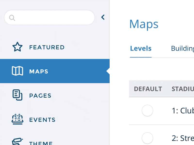 Side Nav Animation app calendar collapse css expand iconography nav navigation search tabs ui web