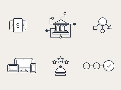Icons for SEED banking devices icon icons illustration outline pricing reception bell stroked