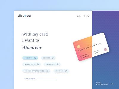 discover x generation z card consumer discover empowering generation z gradient sketch ui design web design
