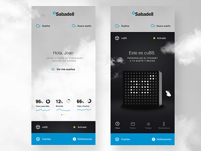 cuBS - Banc Sabadell app clean design interface ios ui ux