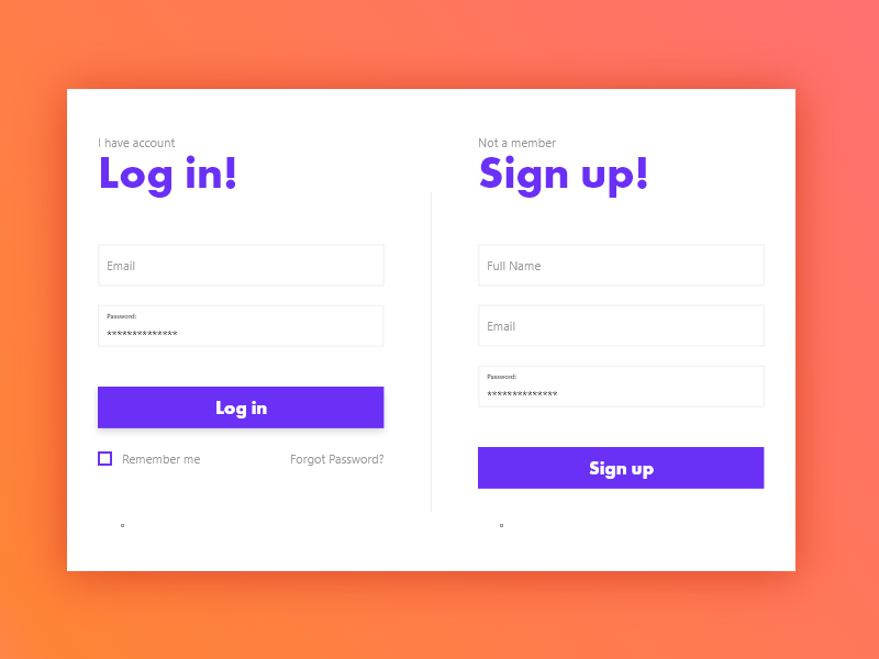Log in sign up. Sign up form. Sign in. Sign me.