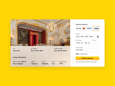 Checkout UI adobe xd checkout credit card checkout daily ui form hotel reservation ui