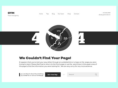 404 error page design - GYM