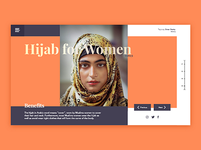 Hijab for Women - UI ./Topics page 2018 adobexd topics typography women xd hijab