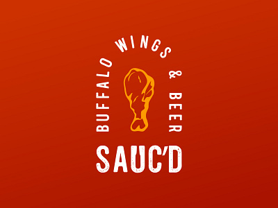 Sauc'd Buffalo Wings & Beer Logo Concept