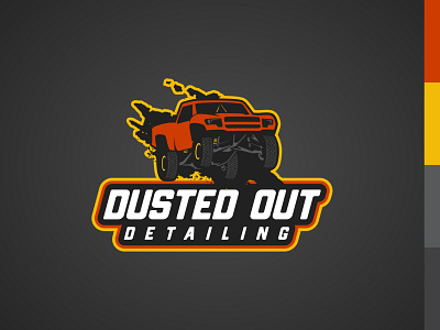 Dusted Out Detailing Final Logo Design branding design detailing graphic design illustration logo off road offroad retro vector vehicle