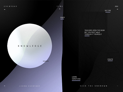 Dribble Knowledge 365 color design dribble everyday gradient knowledge learn poster typography