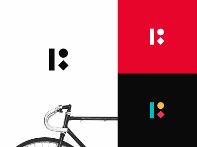 Urban Bike Concept bike bike kit bike logo bike ride black white clean creative dribble logo minimal red simple vector