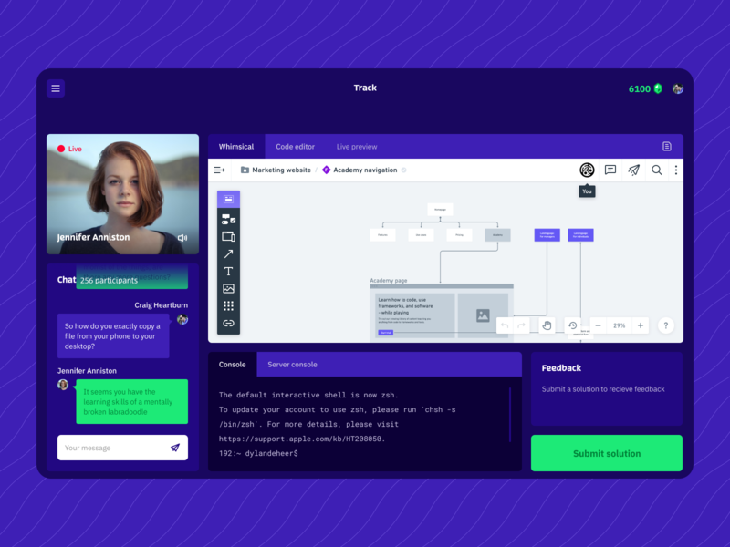 Concept screen: Instruqt workshop environment environment figma learning learning platform tech ui workshop