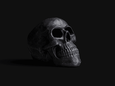 Dark matter 3d black cinema 4d dark horror nft photogrammetry redshift scary skull