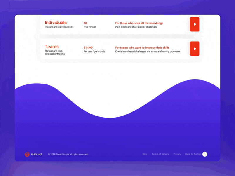 Draft for Instruqt animation developers instruqt learn material purple teach ui ux