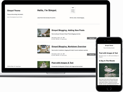 Simpol Theme - Minimal Website Template clean design development jekll minimal template theme web design webdev website