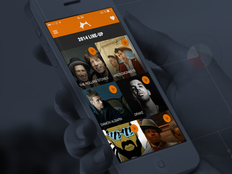 Roskilde Festival - Official 2014 App ui ux apps application ios music festival roskilde android denmark cph