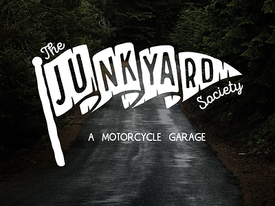 Junkyard Society 2017 badge garage junkyard mancave motorcycle print signpainter vintage
