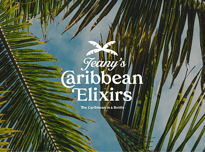 Jeany's Caribbean Elixirs austin austin designer austin texas branding design dribbble elixir greens illustration juice logo palm tree type typography