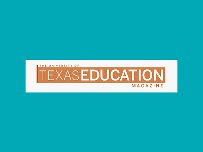 Texas Education Magazine Logo branding design education flat icon logo magazine type typography vector