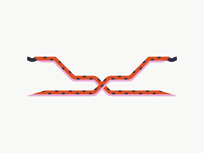 Snake austin austin texas branding color design flat icon illustration vector