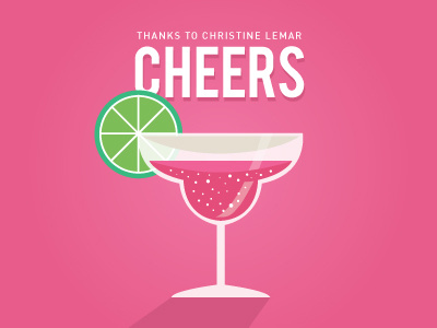 Cheers! glass lime margarita thank you