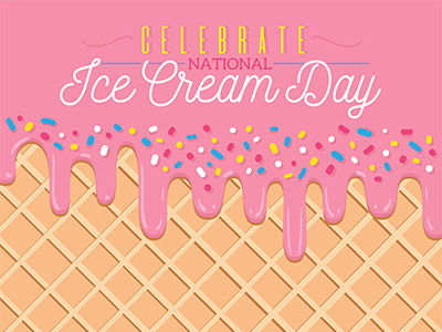 Ice Cream for Life ice cream national sprinkles summer typography