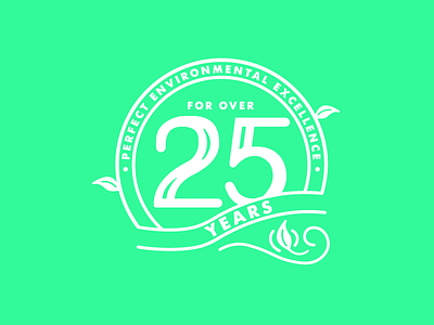 25 Year Logo 25 anniversary illustrator leaves logo