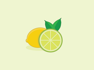 100 Day Project - Day 3 - Lemon & Lime 100dayproject 100days food illustrator lemon lime