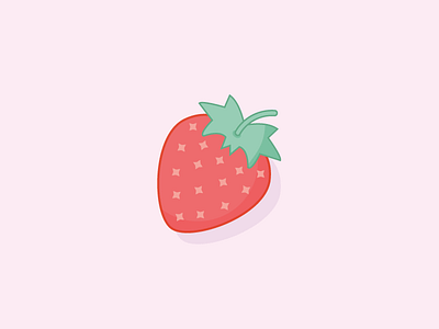 100 Day Project - Day 4 - Strawberry 100dayproject 100days food illustrator strawberry