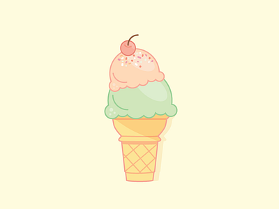 100 Day Project - Day 5 - Ice Cream Cone 100dayproject 100days food icecream icecreamcone illustrator