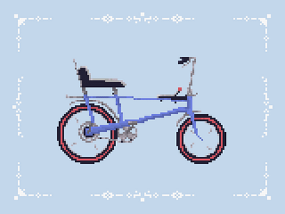 Chopper 2d 70s 80s 90s bicycle bike chopper pixelart raleigh