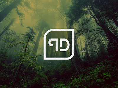 Pd Logo forest forests green logo misty nature pd simple square woods