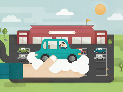 Promotional illustration for Parking Concept