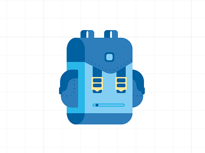 Robot Backpack backpack bag flat icon illustrator robot satchel