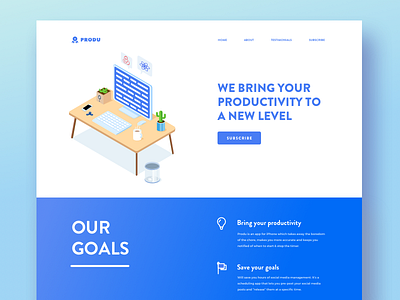 Landing Page for Productivity Application