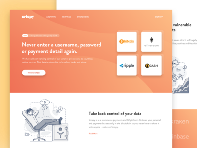 Landing Page for a Cryptocurrency Startup