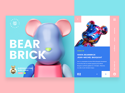 Bearbrick bearbrick interface toys ui ux webdesign website