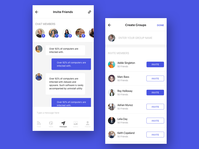 Mobile Application For Chat Rooms By Ergonized On Dribbble