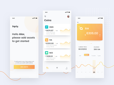 Crypto Tracker App app bitcoin chart clean crypto crypto currency dashboad design ios mobile ui ux