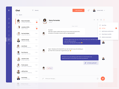 💬 Chat Room app chat clean color dashboard dashboard design inbox interface ui ux web