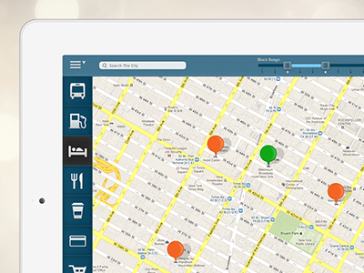 iPad Map App Design
