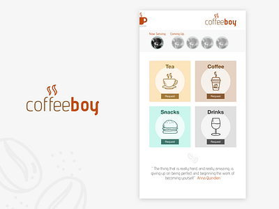 CoffeeBoy app mobile restaurants ui