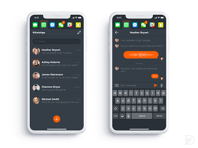 Daily Ui - Direct Message app daily 100 daily challange design mobile ui ux