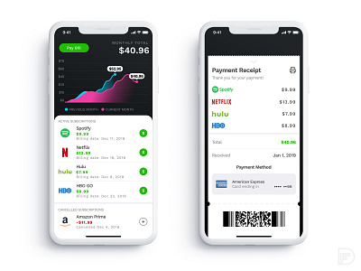 Daily UI - Receipt app daily 100 daily challange iphone mobile receipt ui ux