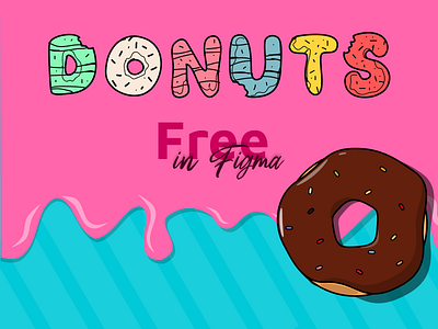 Donuts design donut figma free illustration minimal vector