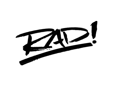 Rad! brush lettering rad type typography