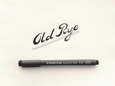 Old Rye brand handlettering lettering old rye typography