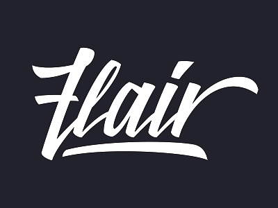 Flair brush concept lettering logo logotype
